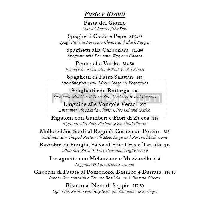 Enoteca Drago - Beverly Hills, CA menu_pic