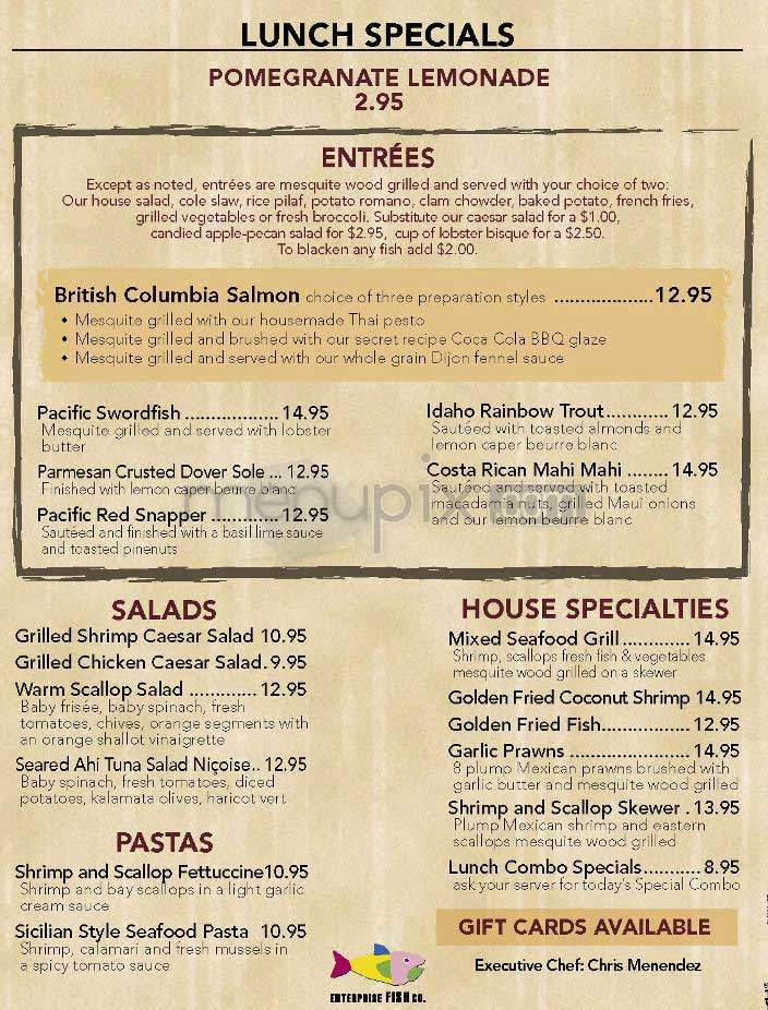 Enterprise Fish Co - Santa Monica, CA menu_pic