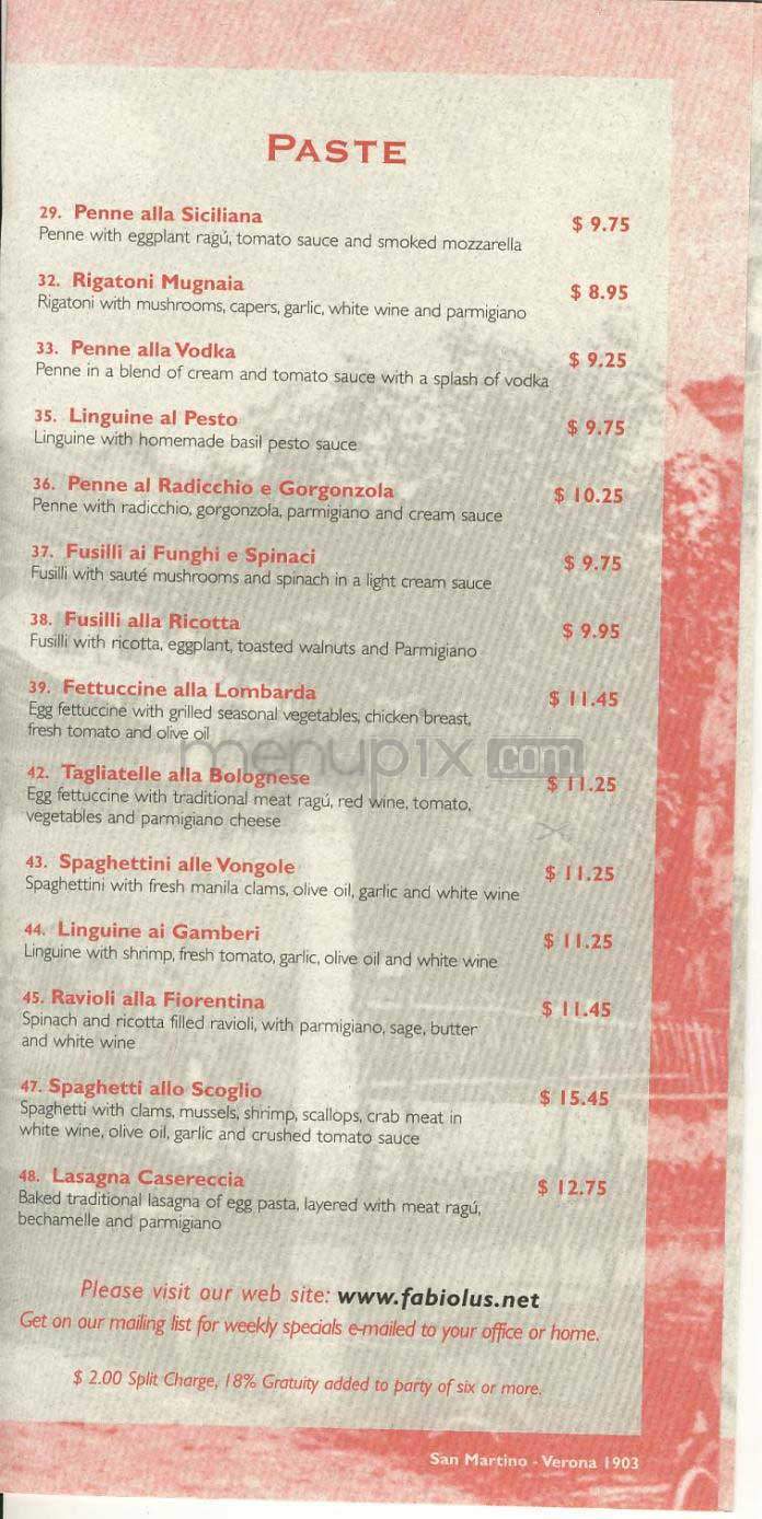 Fabiolus Cafe - Los Angeles, CA menu_pic