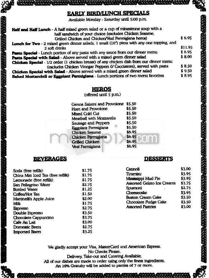 Fabs Corner Cucina - Sherman Oaks, CA menu_pic