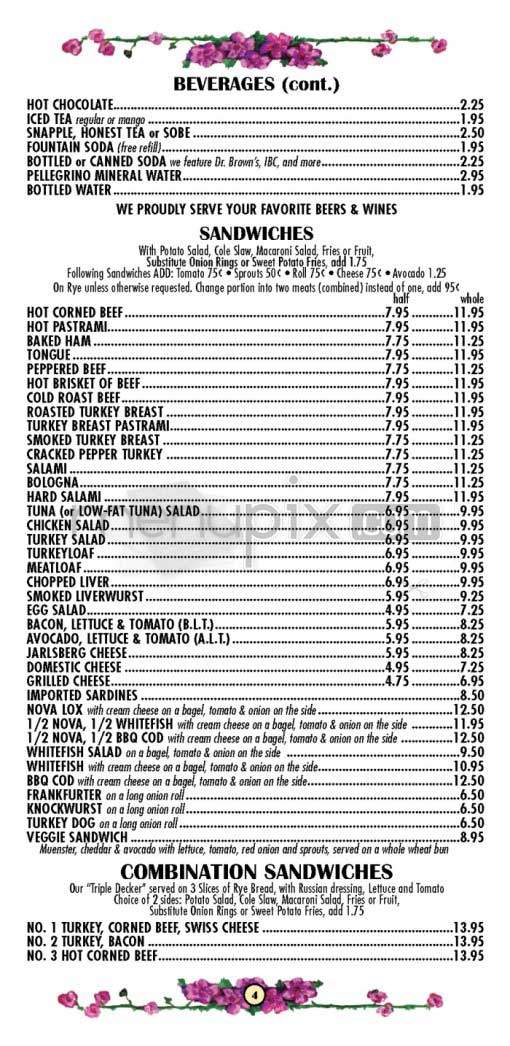 Factor's Famous Deli - Los Angeles, CA menu_pic