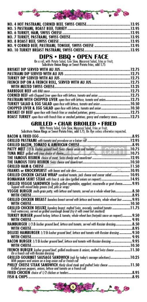 Factor's Famous Deli - Los Angeles, CA menu_pic