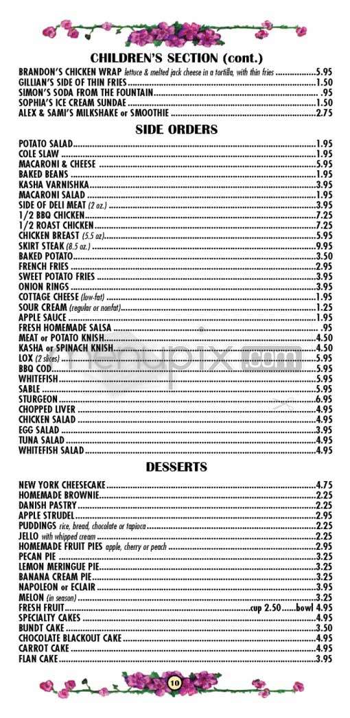 Factor's Famous Deli - Los Angeles, CA menu_pic