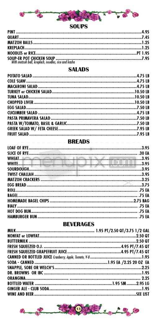 Factor's Famous Deli - Los Angeles, CA menu_pic