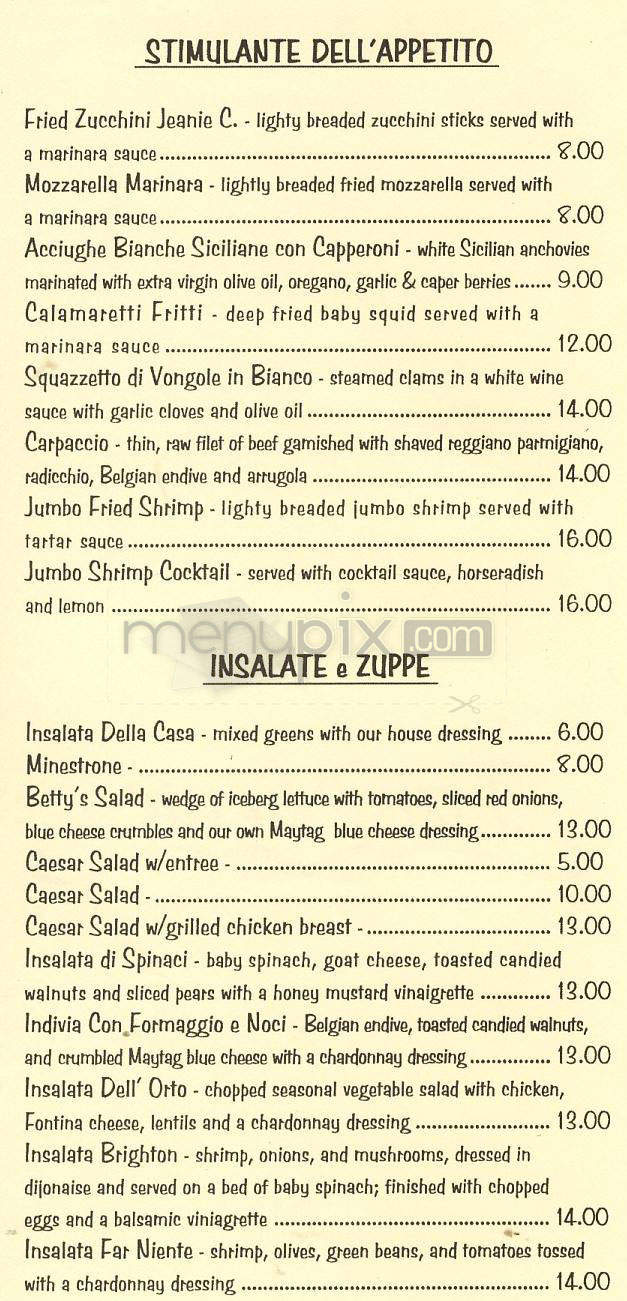 Far Niente Ristorante - Glendale, CA menu_pic