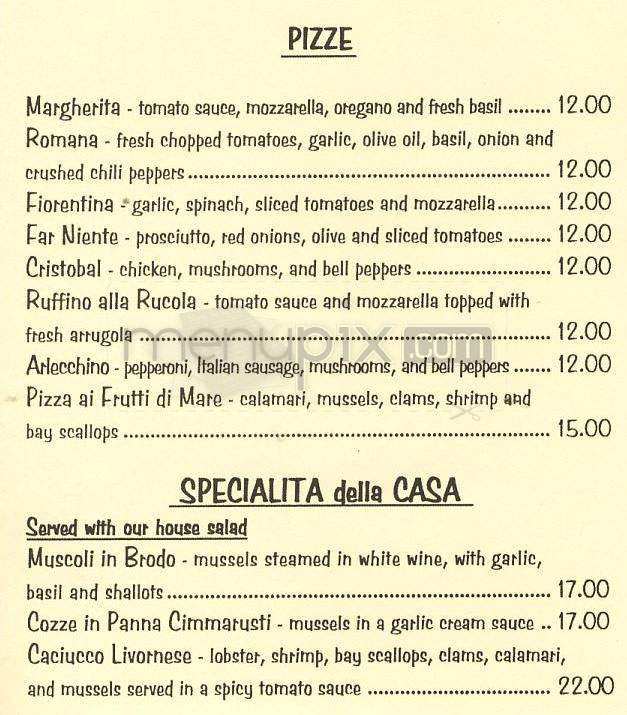 Far Niente Ristorante - Glendale, CA menu_pic