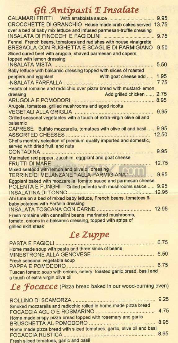 Farfalla - Los Angeles, CA menu_pic