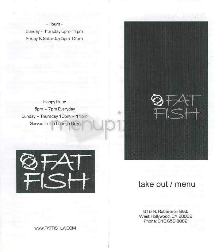 Fat Fish - West Hollywood, CA menu_pic