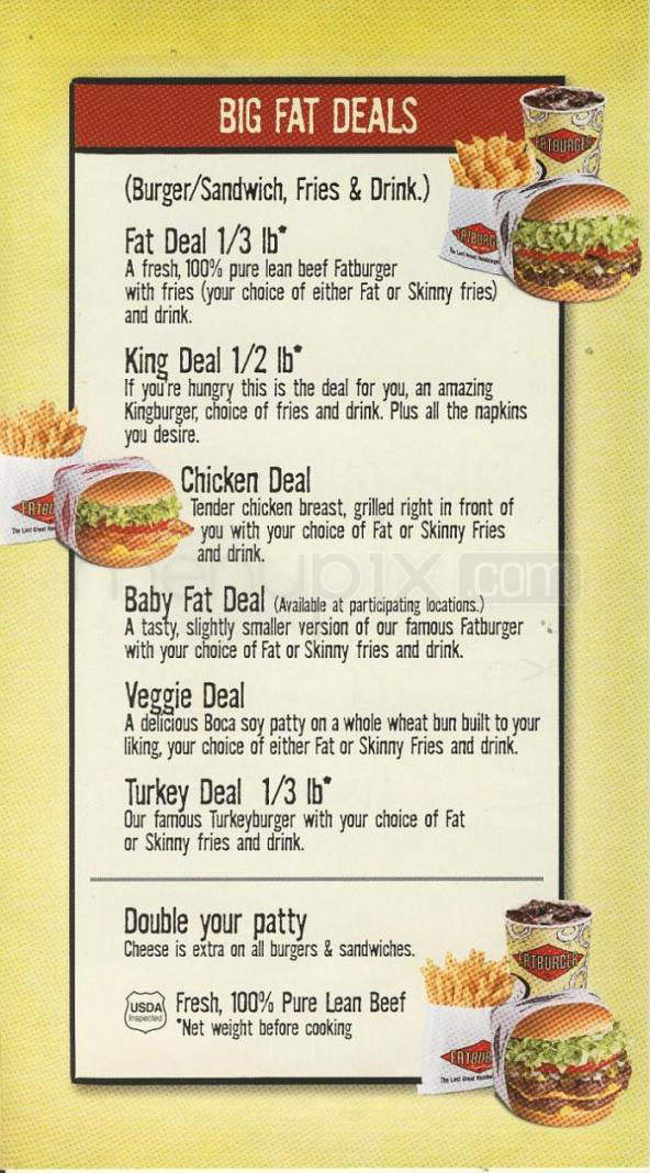 Fatburger - Los Angeles, CA menu_pic