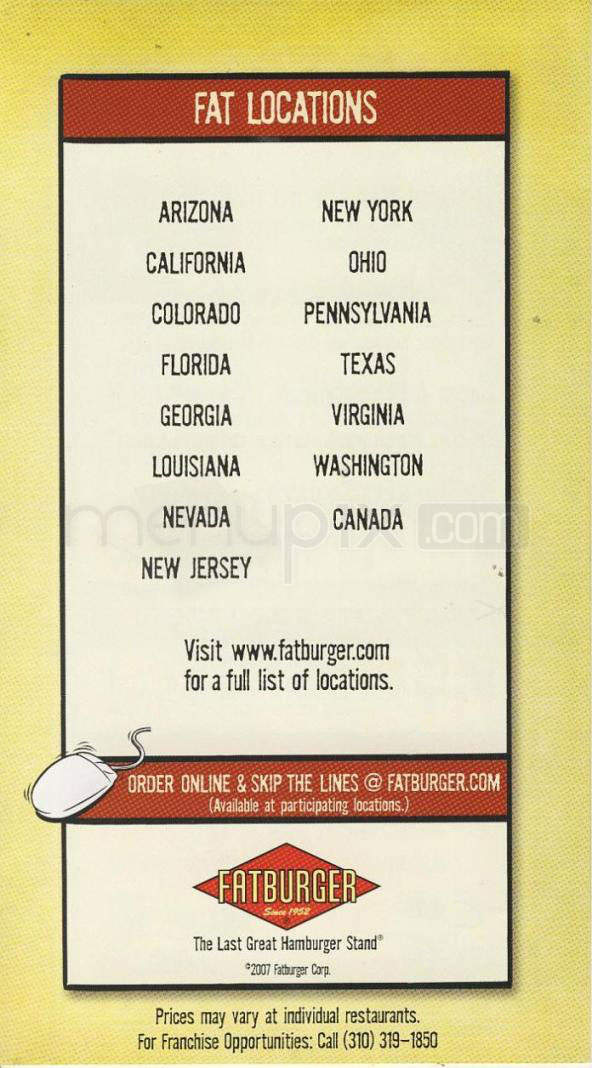 Fatburger - Los Angeles, CA menu_pic