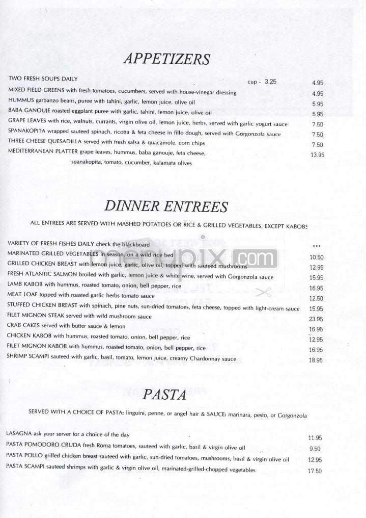 Fiddler's Bistro - Los Angeles, CA menu_pic