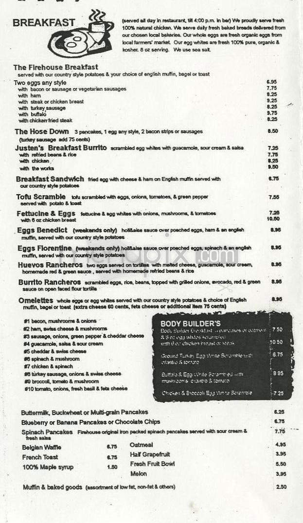 Firehouse - Venice, CA menu_pic