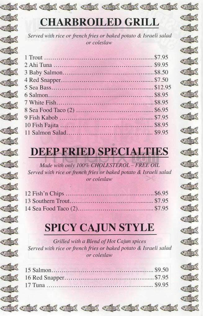 Fish Place - Los Angeles, CA menu_pic
