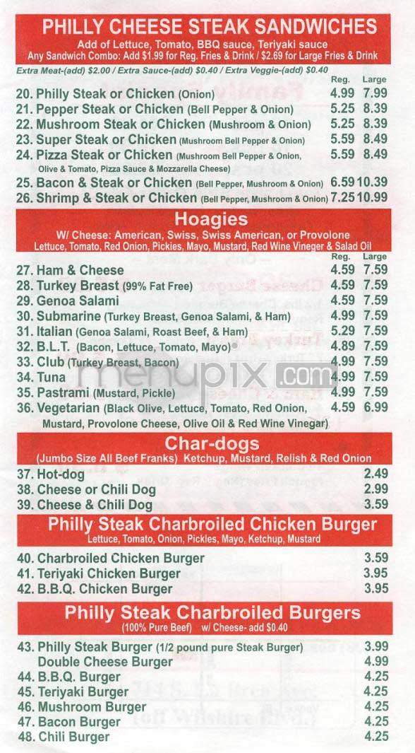 Flame Chicken - Los Angeles, CA menu_pic