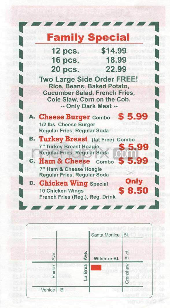 Flame Chicken - Los Angeles, CA menu_pic
