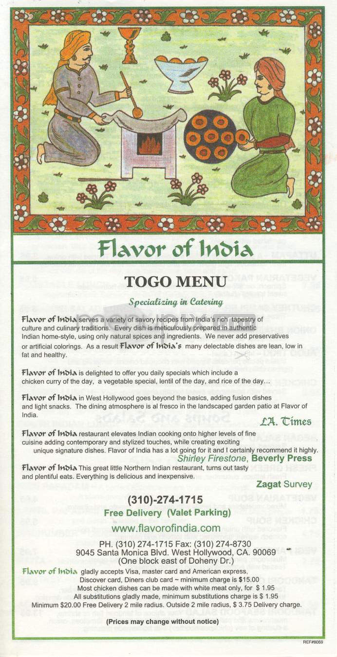 Flavor Of India - East Syracuse, NY menu_pic