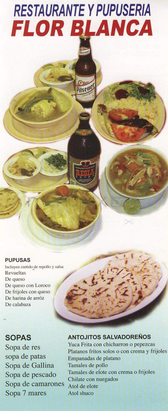 Flor Blanca - Los Angeles, CA menu_pic