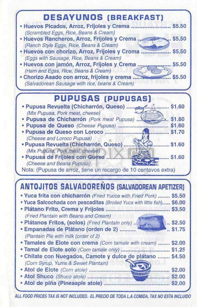 Flor Blanca - Los Angeles, CA menu_pic