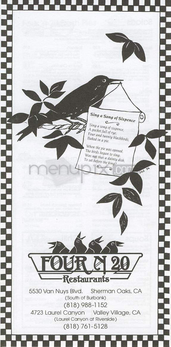 Four 'n 20 Restaurant & Pie - Sherman Oaks, CA menu_pic