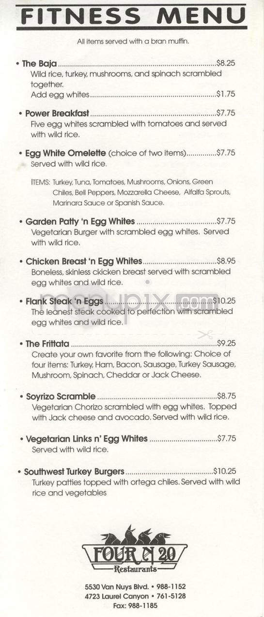 Four 'n 20 Restaurant & Pie - Sherman Oaks, CA menu_pic