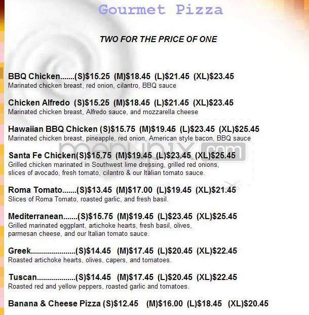 Fredo's Pizzeria - Pasadena, CA menu_pic