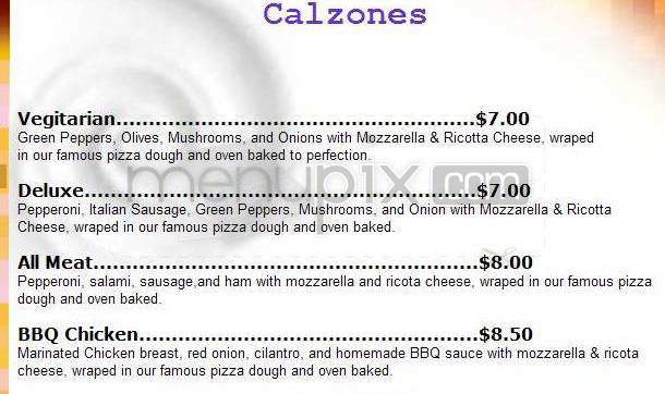 Fredo's Pizzeria - Pasadena, CA menu_pic