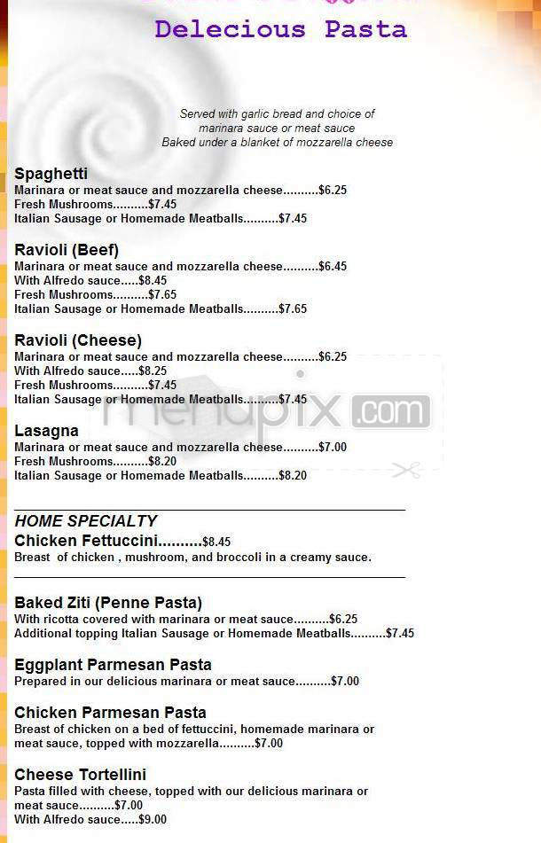 Fredo's Pizzeria - Pasadena, CA menu_pic
