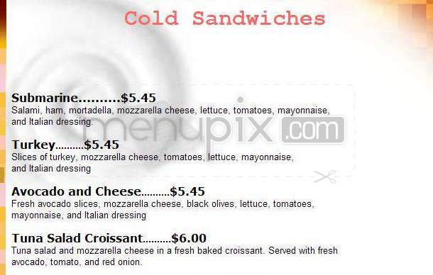 Fredo's Pizzeria - Pasadena, CA menu_pic