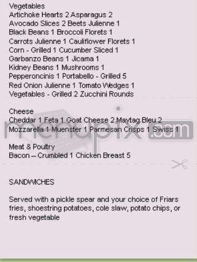 The Friars of Beverly Hills - Beverly Hills, CA menu_pic