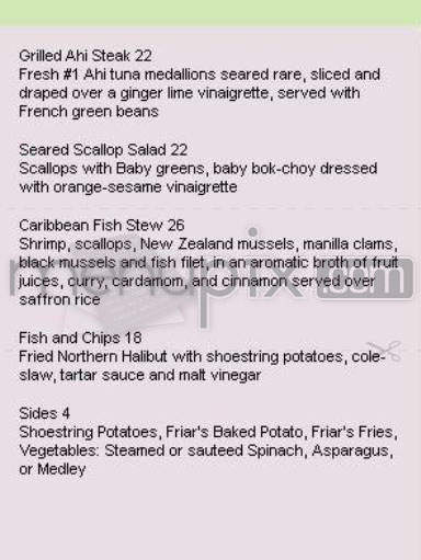 The Friars of Beverly Hills - Beverly Hills, CA menu_pic