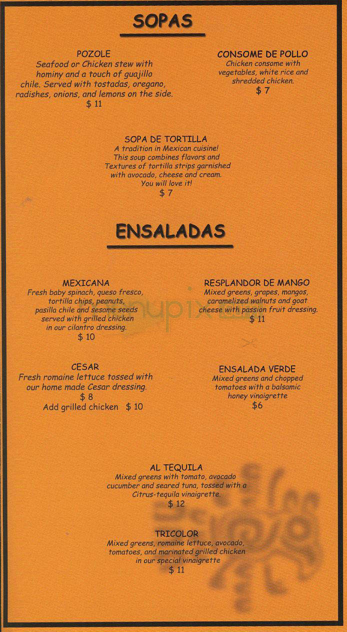 Frida Mexican Cuisine - Beverly Hills, CA menu_pic