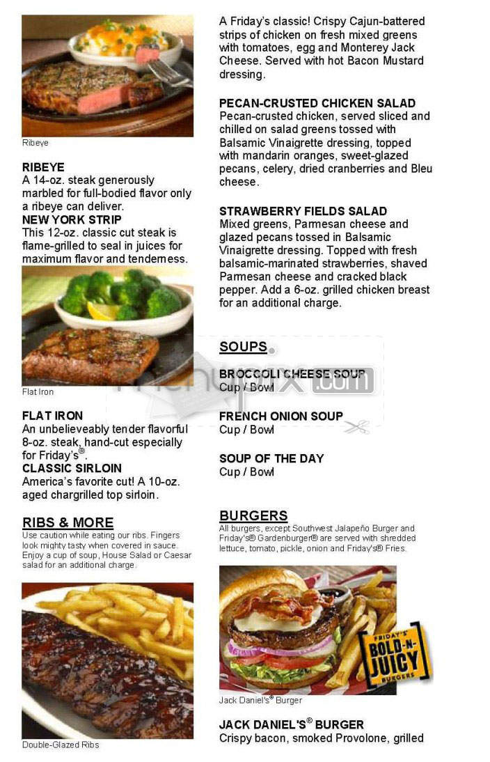 TGI Friday's - Los Angeles, CA menu_pic