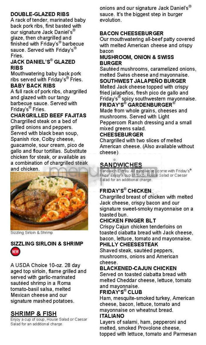 TGI Friday's - Los Angeles, CA menu_pic