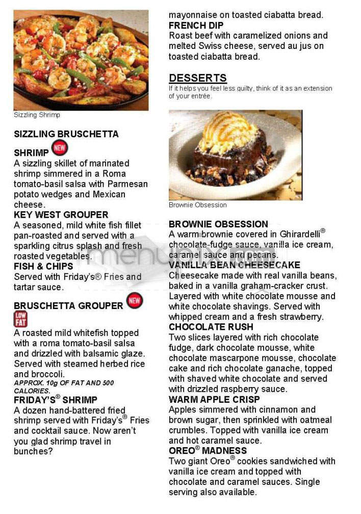 TGI Friday's - Los Angeles, CA menu_pic