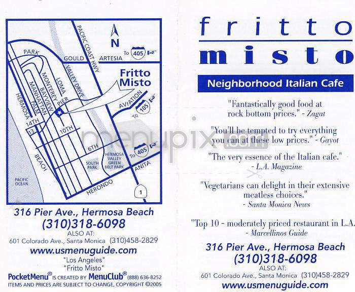 Fritto Misto - Hermosa Beach, CA menu_pic