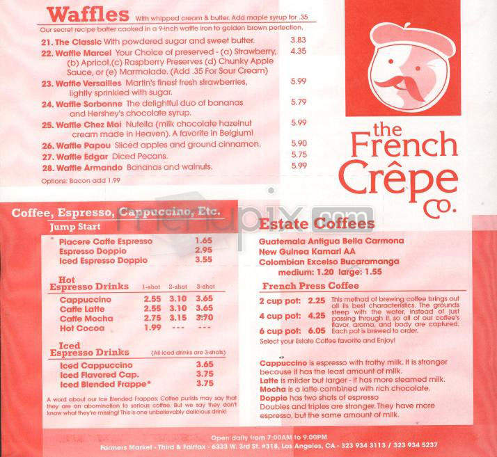 The French Crepe Co. - Los Angeles, CA menu_pic