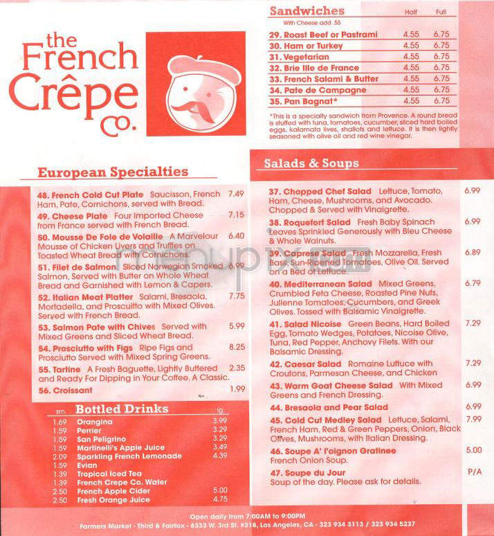 The French Crepe Co. - Los Angeles, CA menu_pic