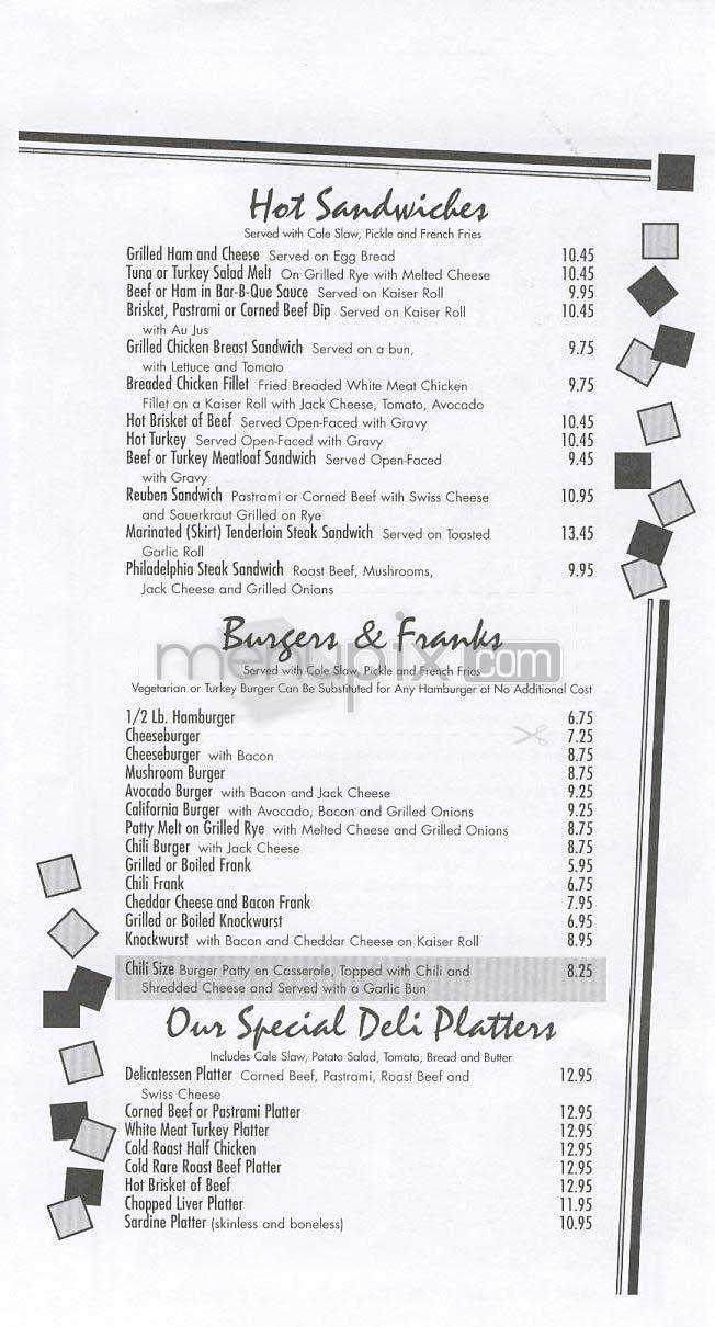 Fromin's - Santa Monica, CA menu_pic