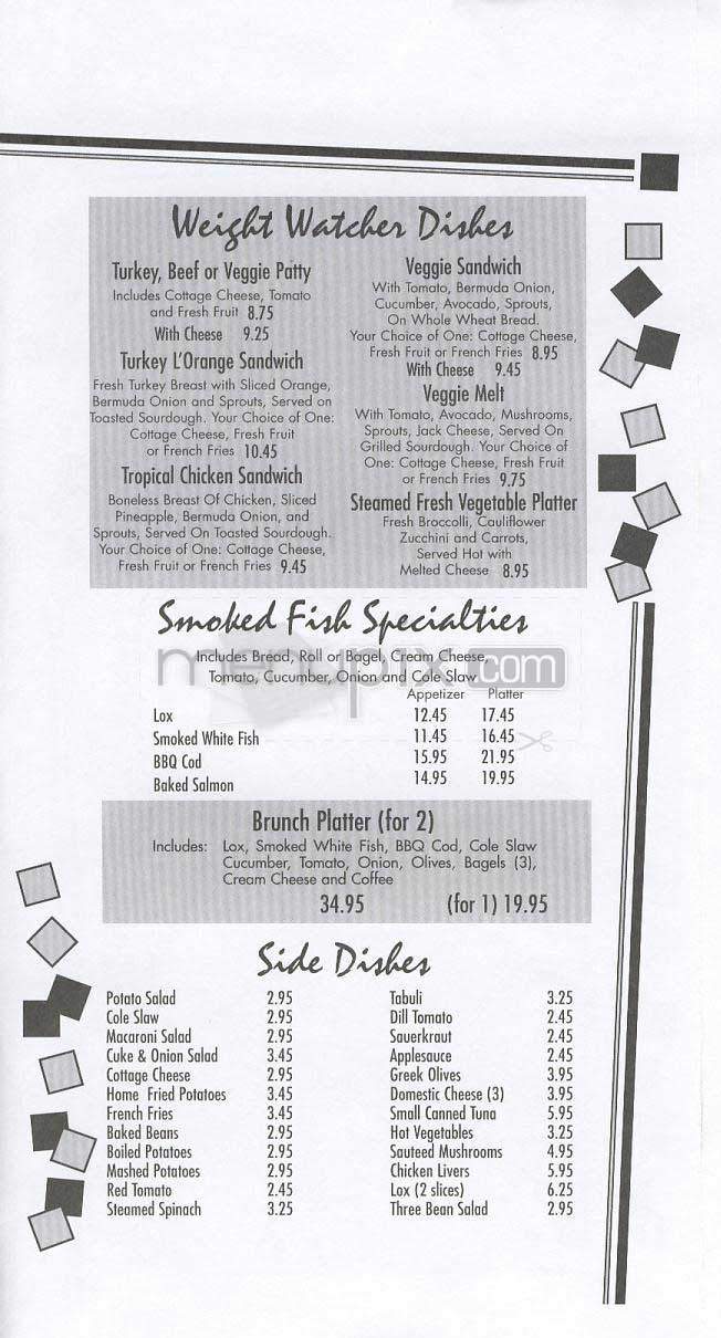 Fromin's - Santa Monica, CA menu_pic
