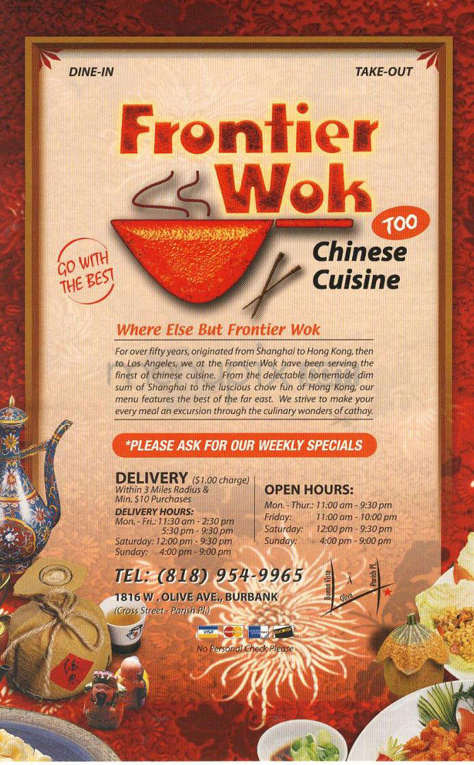 Frontier Wok Too - Burbank, CA menu_pic