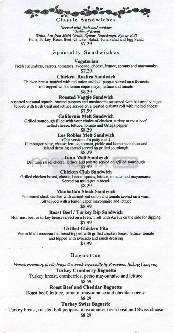 The Fresh Gourmet - San Marino, CA menu_pic