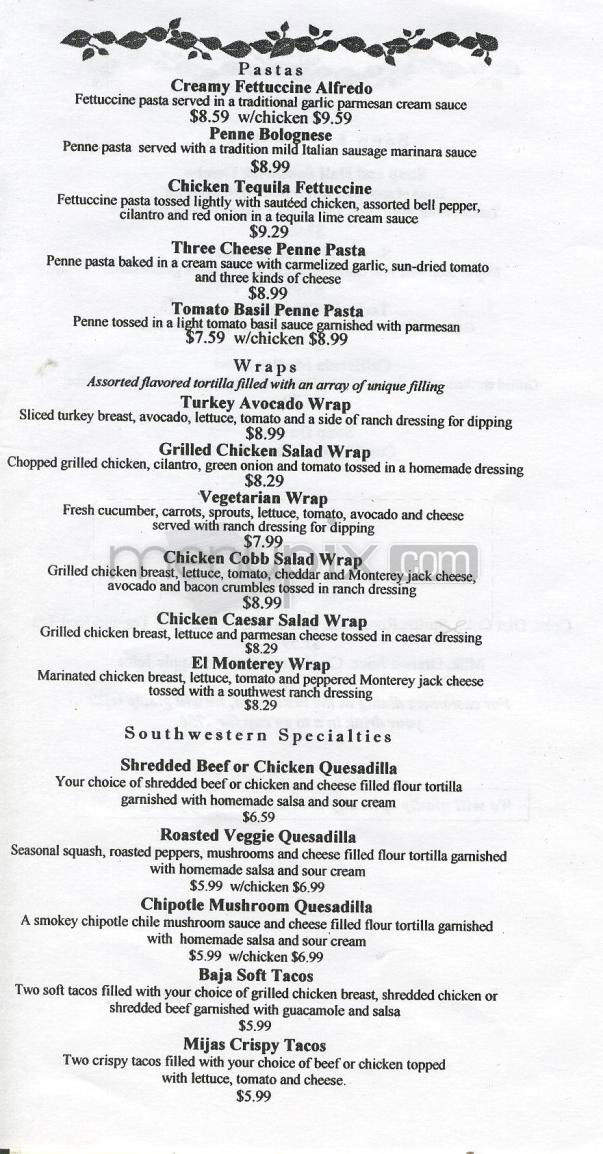 The Fresh Gourmet - San Marino, CA menu_pic