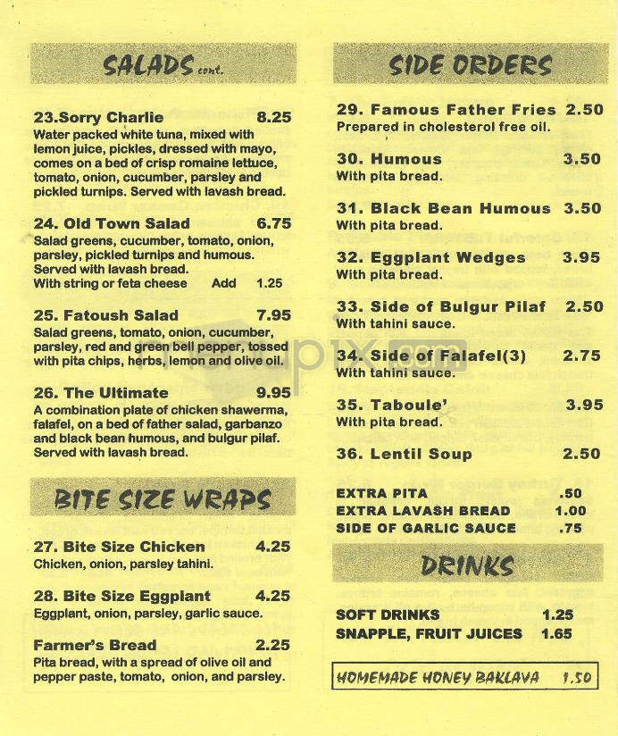 Father Natures Lavash Wraps - Pasadena, CA menu_pic
