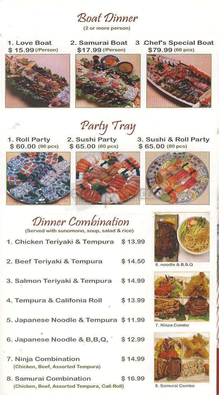 Fusion Sushi - Manhattan Beach, CA menu_pic