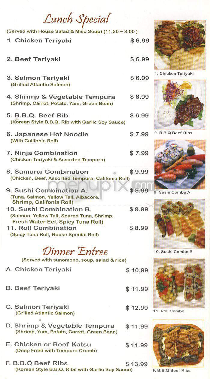 Fusion Sushi - Manhattan Beach, CA menu_pic