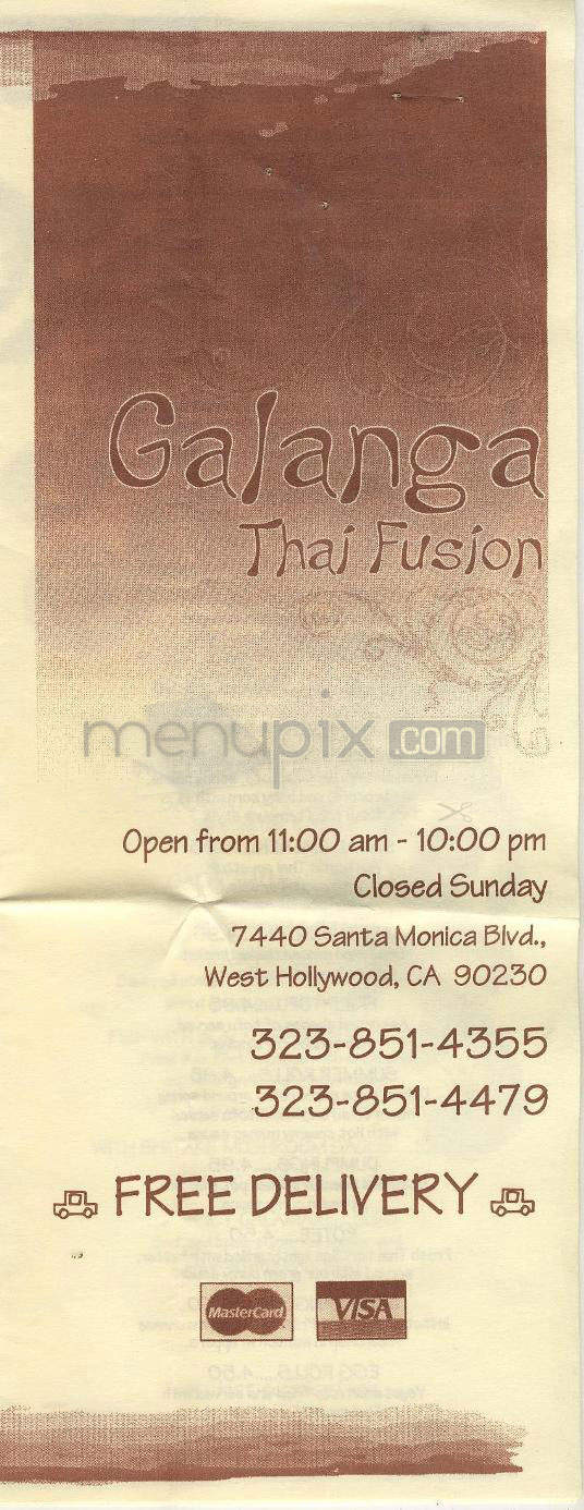 Galanga - West Hollywood, CA menu_pic