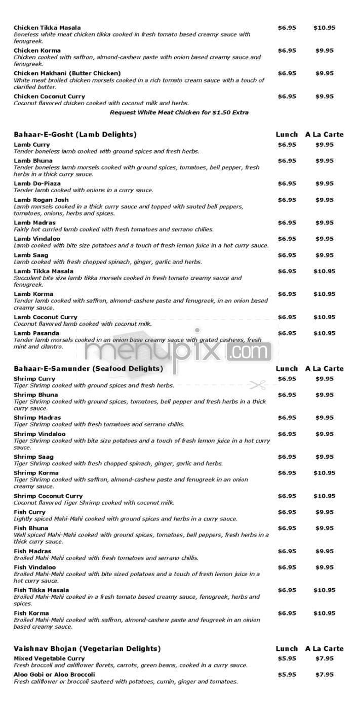 Gate Of India - West Hollywood, CA menu_pic