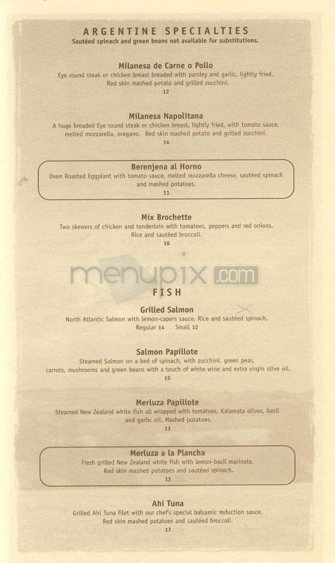 Gaucho Grill - Woodland Hills, CA menu_pic
