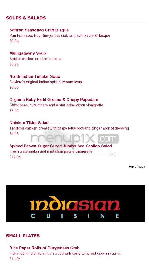 Gaylord - Beverly Hills, CA menu_pic