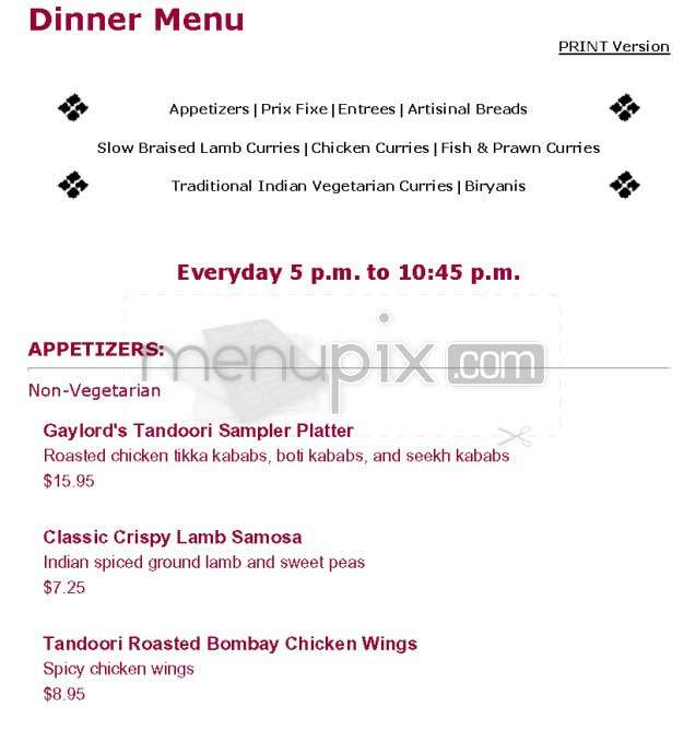 Gaylord - Beverly Hills, CA menu_pic